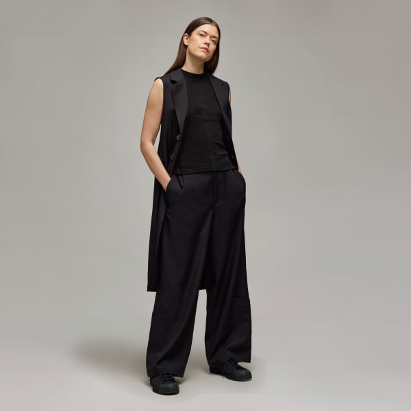 Black Y-3 Sport Uniform Wide Leg Pants
