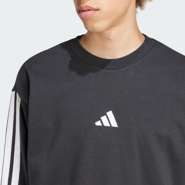 Sweat-shirt French terry 3 bandes Essentials - Noir adidas