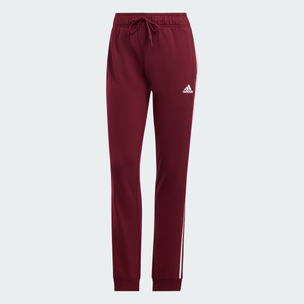 Adidas originals three stripe track pants in burgundy sale