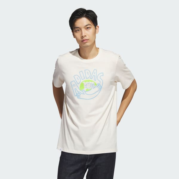 adidas Change Earth Graphic Tee - White | Men's Lifestyle |