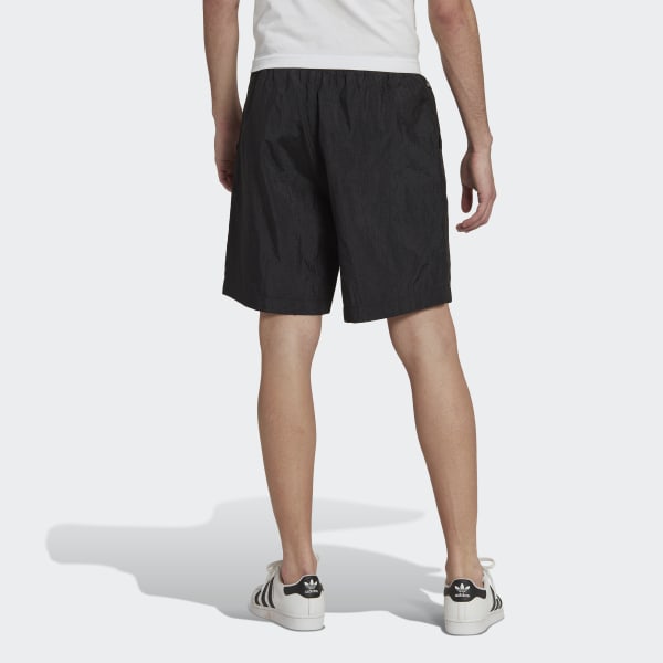 Black Reveal Material Mix Shorts