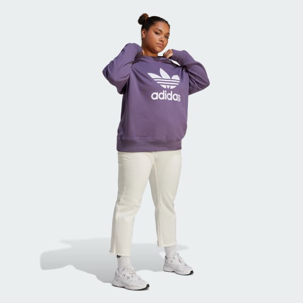 Morado TREFOIL CREW SWEATSHIRT (Talla Grande)