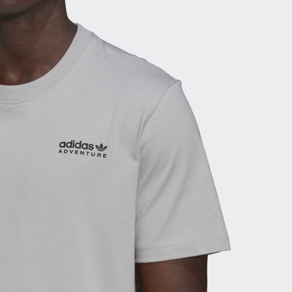 Grau adidas Adventure Mountain Back T-Shirt QD373