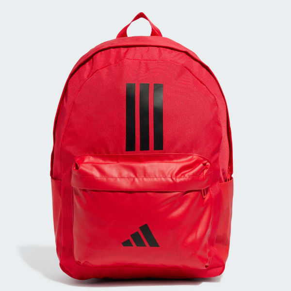 Red Classic Back-to-School 3-Stripes Backpack