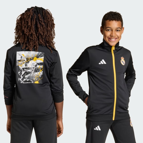 Negro Chamarra Deportiva adidas Real Madrid Avengers para Niños