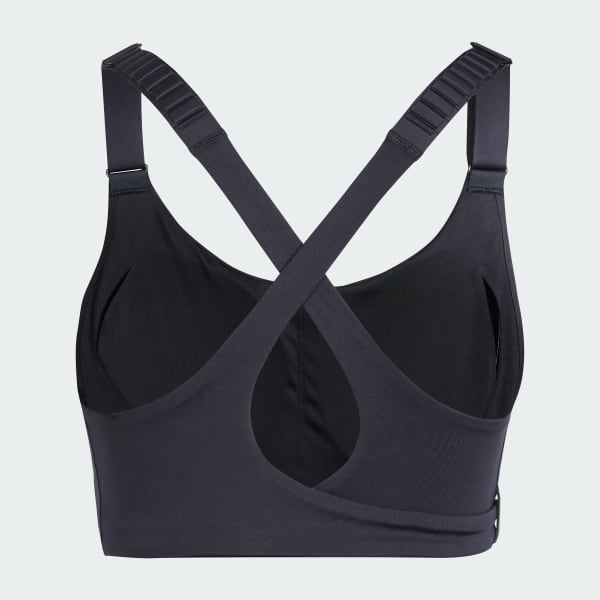 adidas FastImpact Luxe Run High-Support Bra - Black | Free