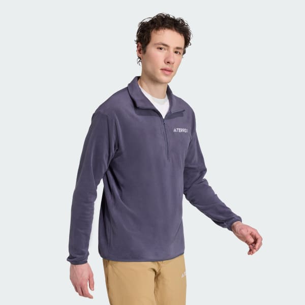 adidas Multi Essentials 1/2 Zip Fleece Jacket - Blue | Free