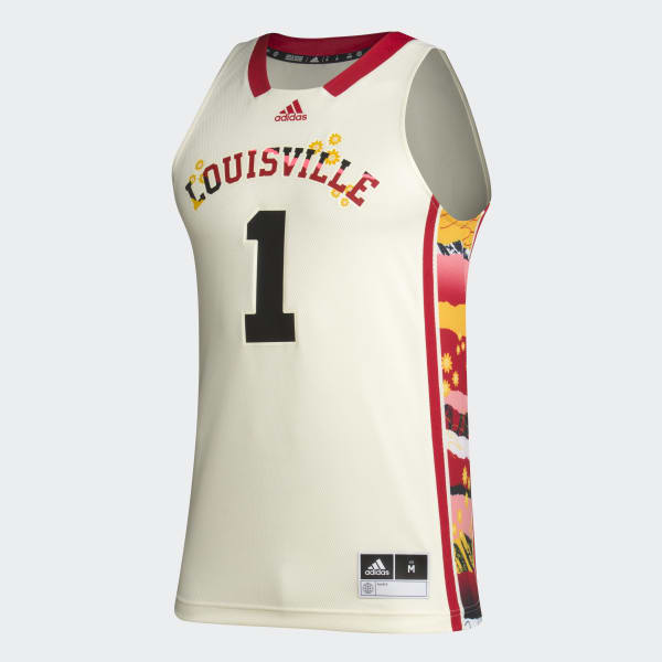 Men's Adidas #1 Khaki Louisville Cardinals Honoring Black Excellence Basketball Jersey Size: Extra Large
