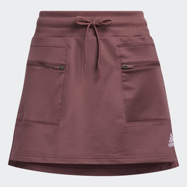 Burgundy Šortková sukňa Warp Knit Golf
