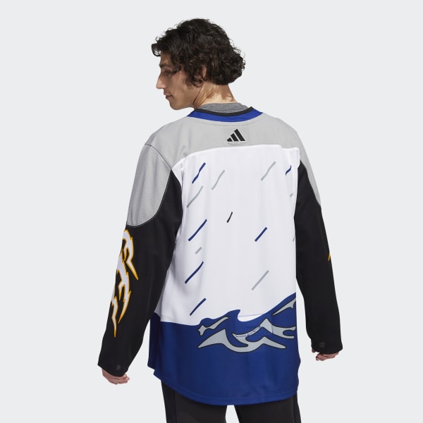 adidas Sharks Authentic Reverse Retro Wordmark Jersey - White, Men's  Hockey