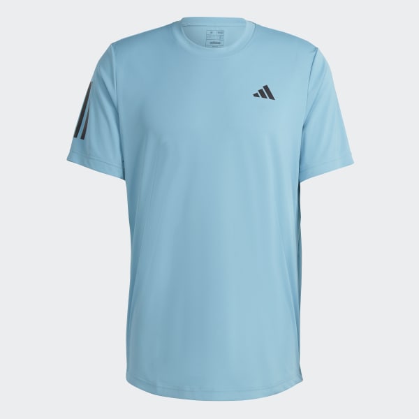 Blue Club 3-Stripes Tennis Tee