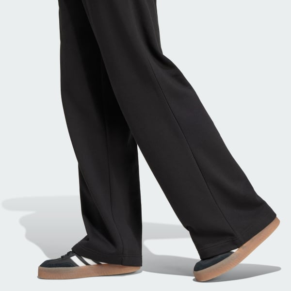 ★adidas originals★W WIDE LEG FLEECE PANTS★追跡可 adidas Wide Leg Fleece Pants - Black | Free Shipping with