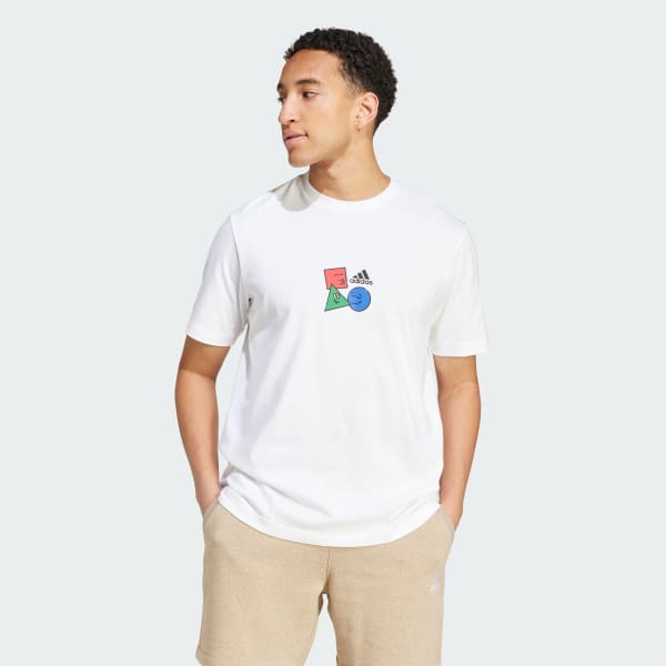 White Positivity Shapes Graphic Tee