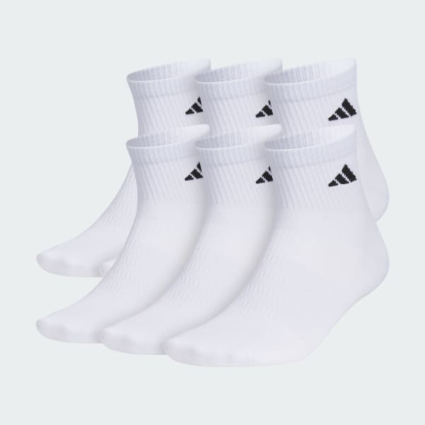 adidas Superlite 3.0 6-Pack Quarter Socks - White | Men's Training ...
