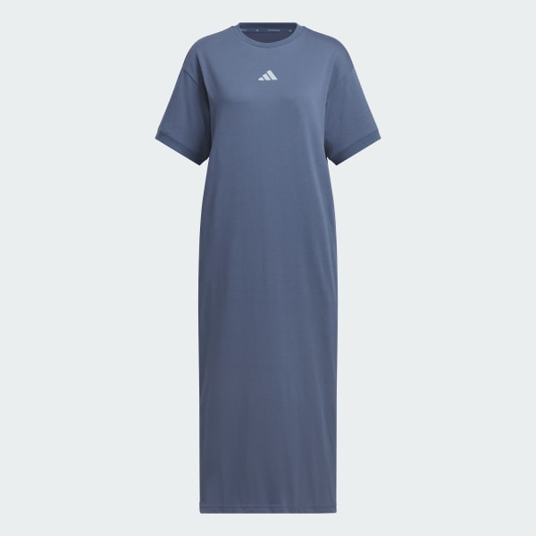 ブルー ワード Tシャツワンピース