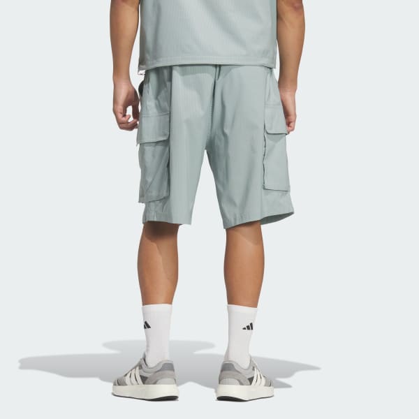 グリーン シティテック ルーズフィット ドットエア ブリーザブル ウーブン カーゴショーツ