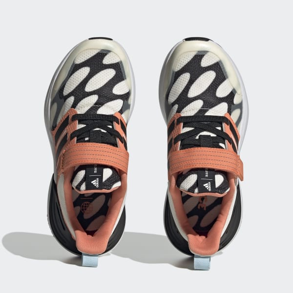 White RapidaSport Bounce Marimekko Running Elastic Lace Top Strap Shoes