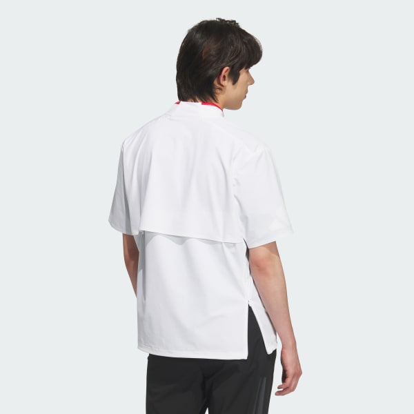 White 아디제로 반팔 쿼터집 풀오버