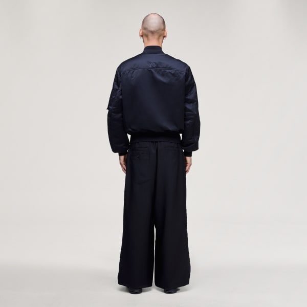 Black Y-3 SPORT UNIFORM PINSTRIPE TRACK PANTS