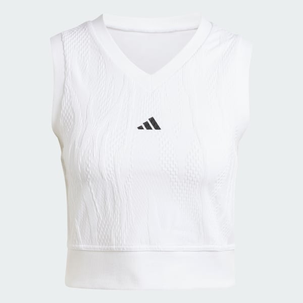 Blanc Crop top Tennis Pro AEROREADY