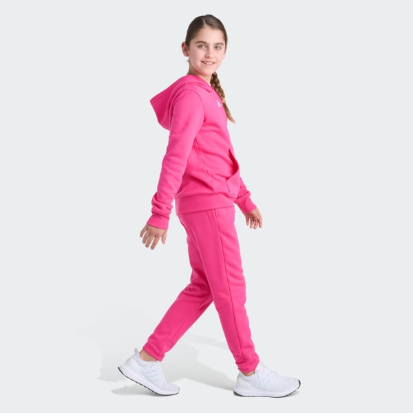 adidas 2-Piece Long Sleeve Fleece Pullover & Jogger Set - Pink