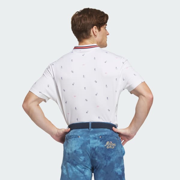 White AEROREADY Playgreen Monogram Short Sleeve Polo Shirt