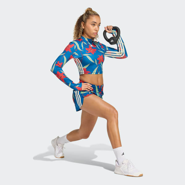 Azul Camiseta TREINO MANGA LONGA adidas x FARM RIO