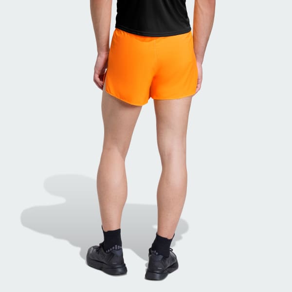 Orange Adizero Essentials Running Shorts