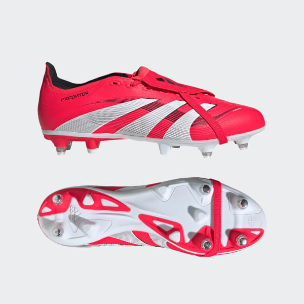 Rouge Chaussure languette rabattue Predator League Terrain gras