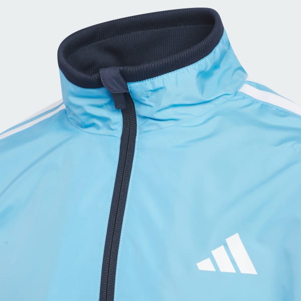 ブルー マストハブ ルーズフィット カラーブロック 起毛トリコットウーブン トラックトップ キッズ