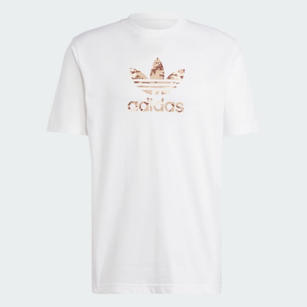 สีขาว เสื้อยืดลายพราง Lil Trefoil