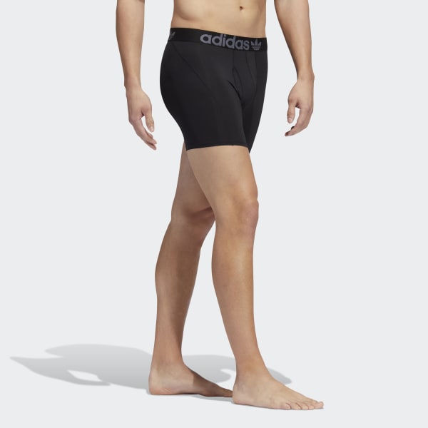 adidas Trefoil Boxer Briefs 2 Pairs - Black | Free Shipping with ...