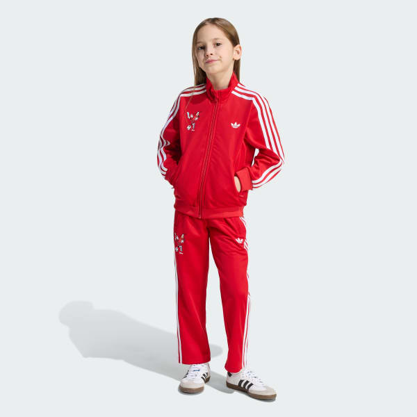 Red ADIDAS DISNEY FIREBIRD TRACKSUIT