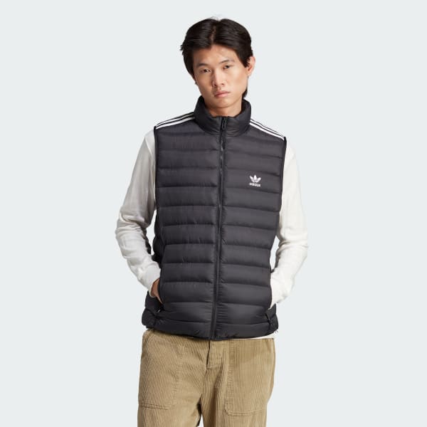 Puffer Men\'s Stand-Up adidas Padded | adidas Vest - | Black Collar Lifestyle US