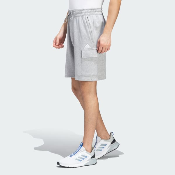 Grey ESSENTIALS FRENCH TERRY CARGO SHORTS
