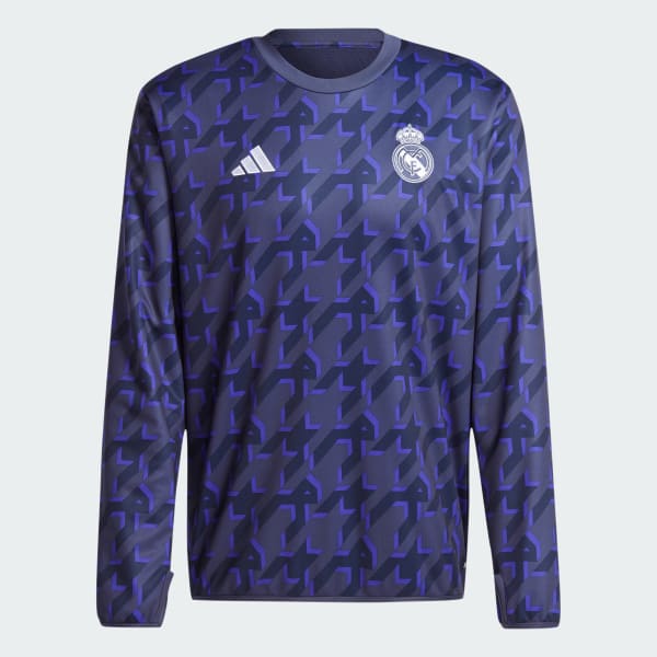 Azul Sudadera calentamiento Real Madrid Warm