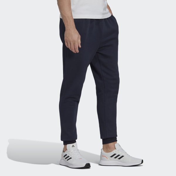 adidas Essentials Fleece Regular Tapered Joggers Blue adidas UK