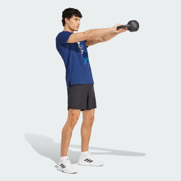 Azul Polera AEROREADY Designed for Training Logo Graphic