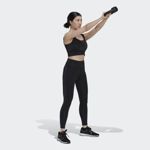 Schwarz Powerimpact Training Medium-Support Shiny Sport-BH DO013