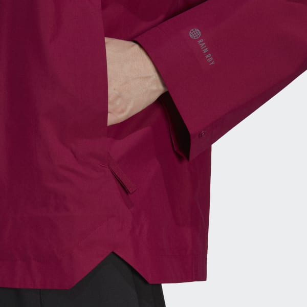 Burgundy Terrex Traveer RAIN.RDY Jacket