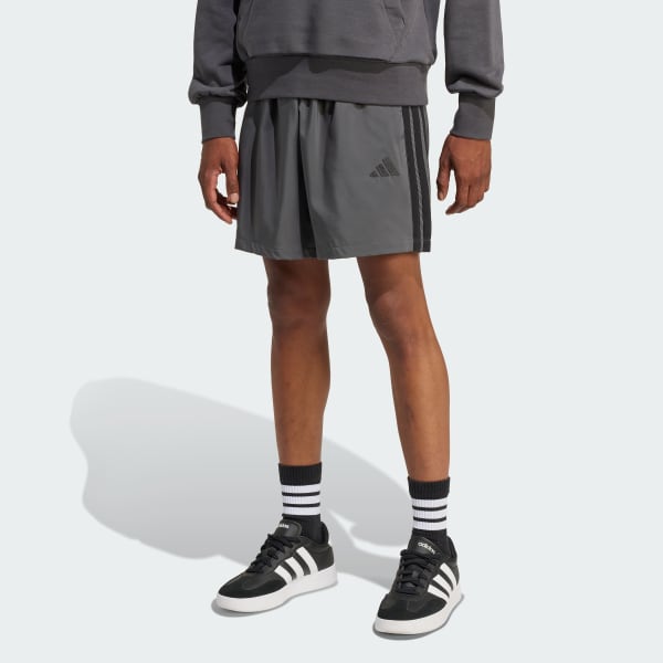 Grey Essential 3-Stripes Chelsea Shorts
