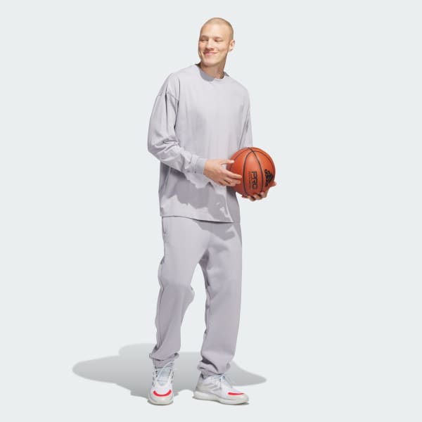 Grey adidas Basketball Fleece Joggers (Gender Neutral)