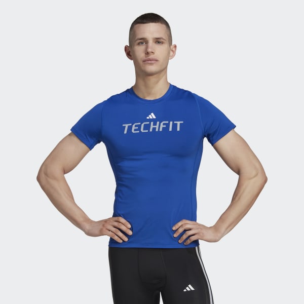 modrá Tričko Techfit Graphic BVS45