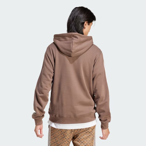 Marron Buzo con Capucha Estampado Classic Mono