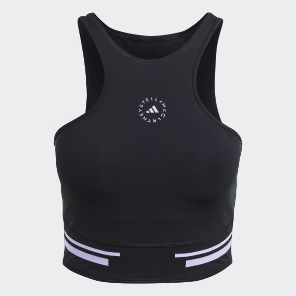 Black adidas by Stella McCartney TruePace Running Crop Top