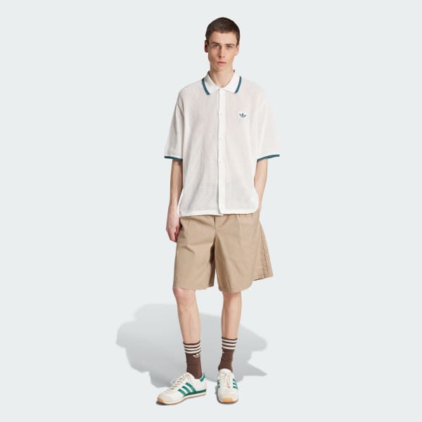 Πράσινο adidas Originals Wide Leg Bermuda Shorts