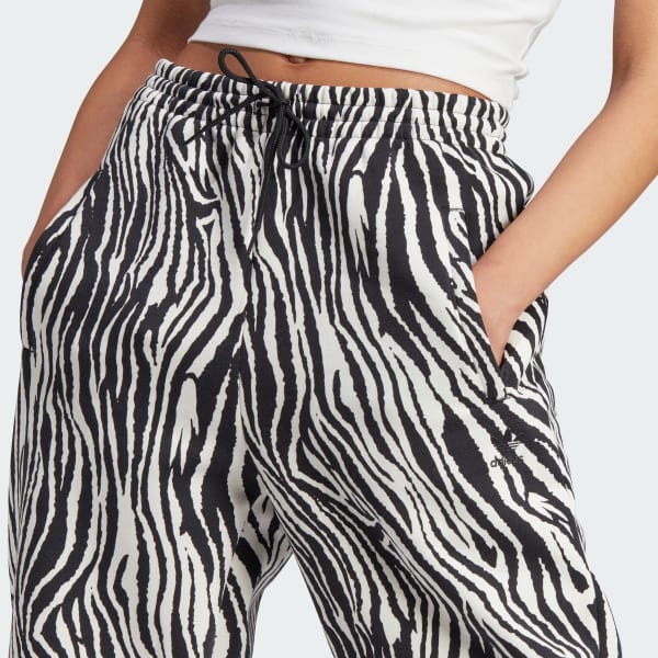 adidas Allover Zebra Animal Print | - adidas US Women\'s White | Essentials Joggers Lifestyle