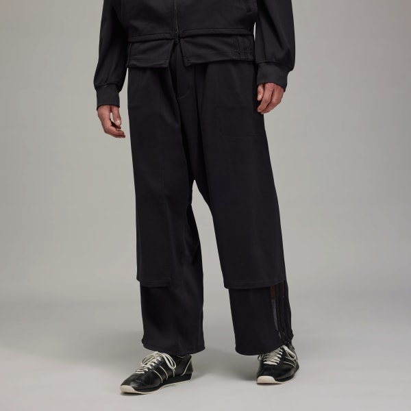 Schwarz Y-3 Mesh Stripes Trainingshose