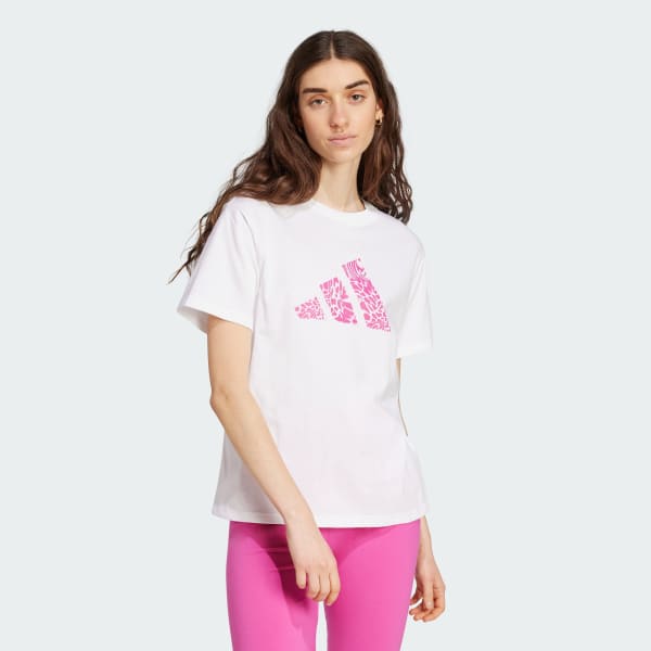 Branco Camiseta Estampada Camo