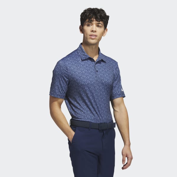 adidas Ultimate365 Allover Print Golf Polo Shirt - Blue | adidas India
